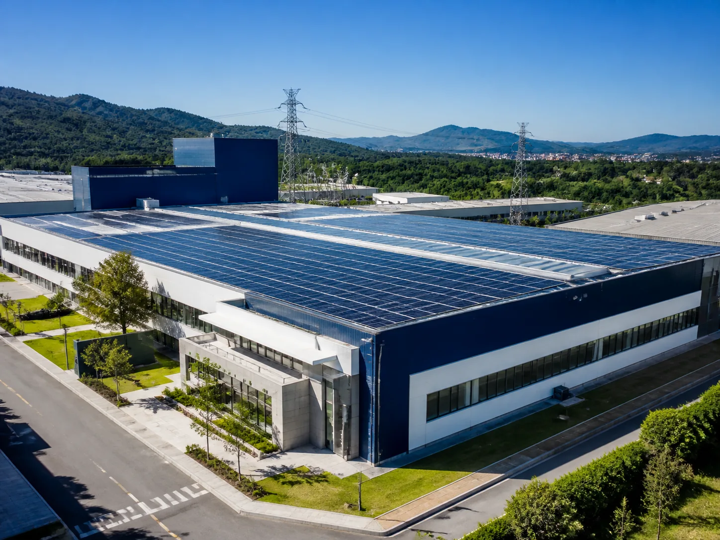 Empresa com painéis solares